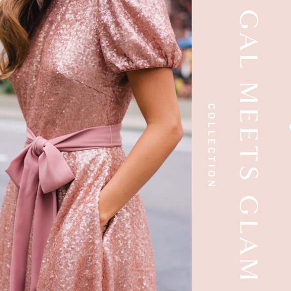 Gal Meets Glam Beatrix Sequin Crush Fit & Flare - Picture 3 of 8